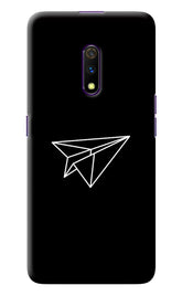 Paper Plane White Realme X Back Cover